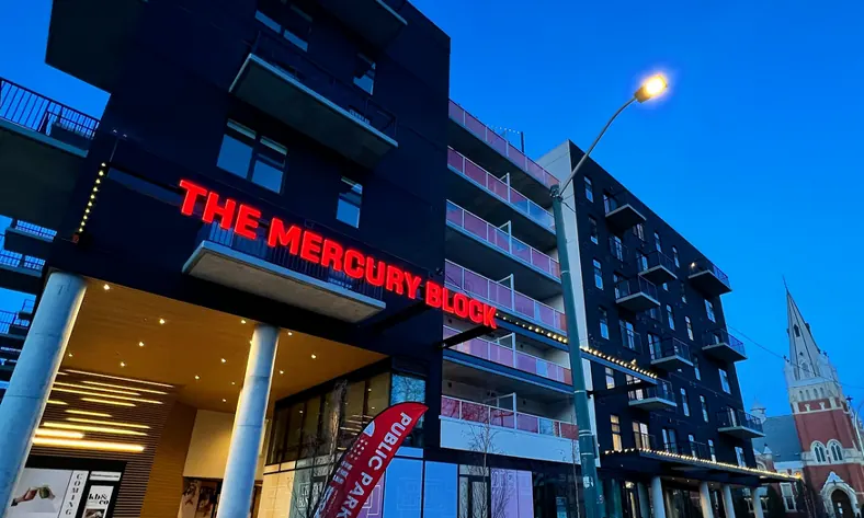 Mercury Block mid-rise rental building in Edmonton's Oliver neighbourhood